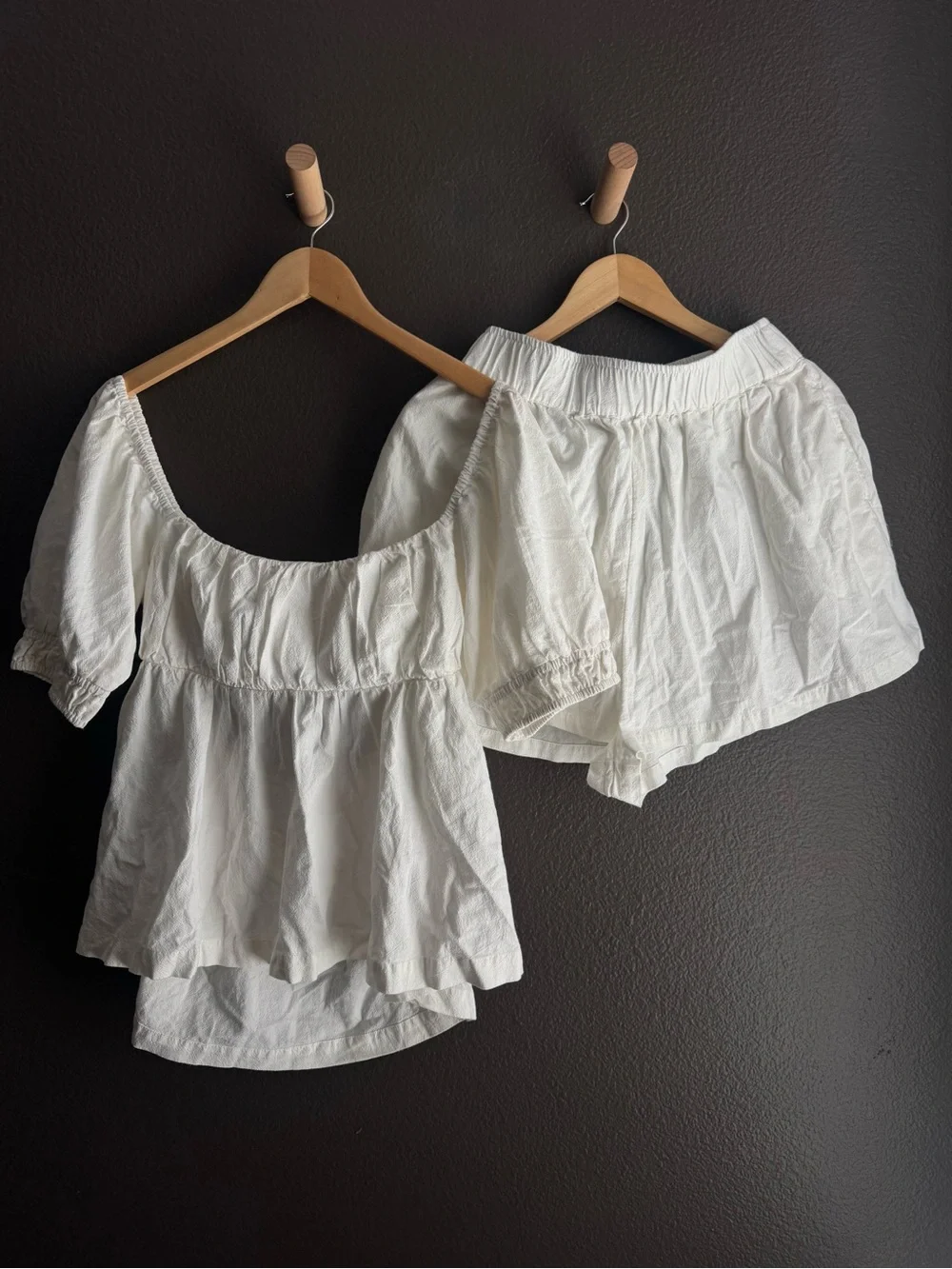 Free People Donnie Cotton babydoll top & shorts set